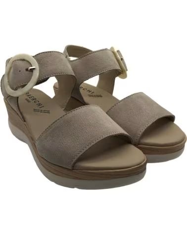 BAERCHI SANDALE COMPENSÉE MODÈLE 40200 AVEC FERMETURE À BOUCLE TAUPE