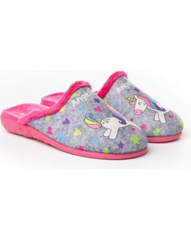 Hausschuhe für Damen und Herren ANGELITOS PANTUFLA UNICORNIO 134 GRIS