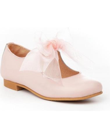 Zapatos de Niña ANGELITOS BAILARINA CEREMONIA PIEL 1392 ROSA