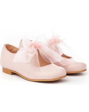 Zapatos de Niña ANGELITOS BAILARINA CEREMONIA PIEL 1392 ROSA