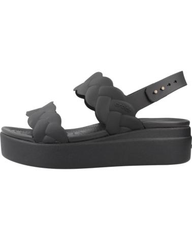 CROCS SANDALIAS BROOKLYN WOVEN CON PLATAFORMA BLACK