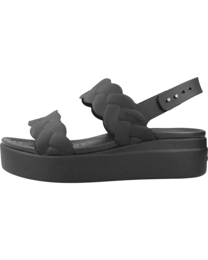 CROCS SANDALIAS BROOKLYN WOVEN CON PLATAFORMA BLACK