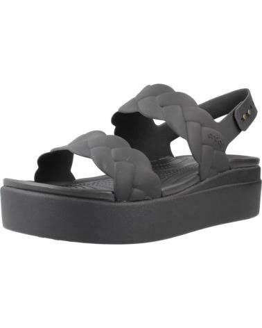 CROCS SANDALIAS BROOKLYN WOVEN CON PLATAFORMA BLACK