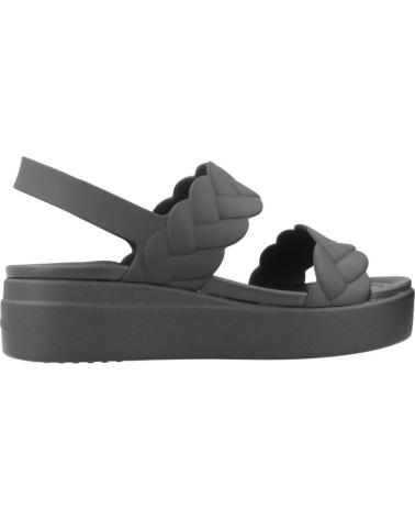 CROCS SANDALIAS BROOKLYN WOVEN CON PLATAFORMA BLACK