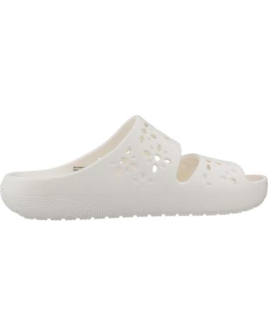 CROCS SANDALIAS CROCS CLASSIC CUT OUT FLORAL BLANCAS CHALK