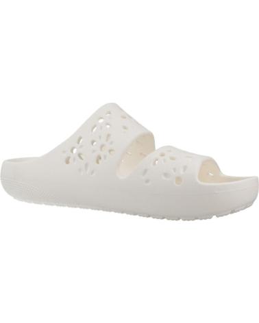 CROCS SANDALIAS CROCS CLASSIC CUT OUT FLORAL BLANCAS CHALK