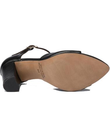 Sandalias de Mujer EVA MAÑAS SALON FIESTA PIEL 1486 NEGRO