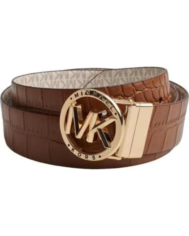 MICHAEL KORS CINTURA REVERSIBILE CON FIBBIA CIRCOLARE LOGO LUGGAGE