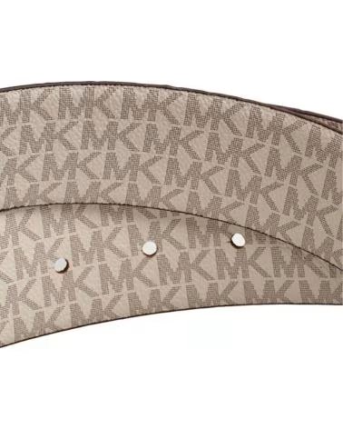 MICHAEL KORS CINTURA REVERSIBILE CON FIBBIA CIRCOLARE LOGO LUGGAGE