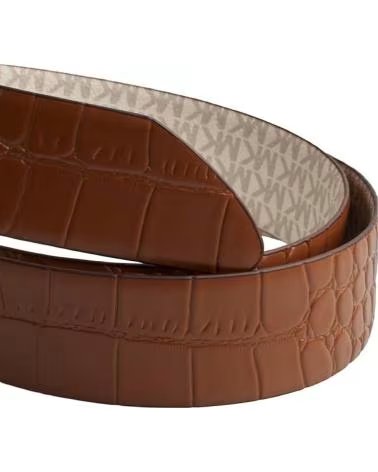 MICHAEL KORS CINTURA REVERSIBILE CON FIBBIA CIRCOLARE LOGO LUGGAGE