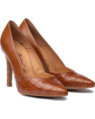 Zapatos de tacón de Mujer EVA MAÑAS SALON FIESTA ESCAMAS PIEL 1490 VISON
