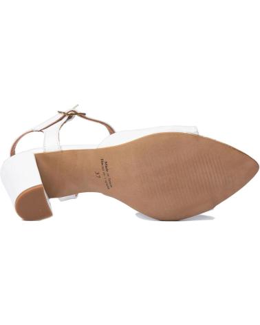 Sandalias de Mujer EVA MAÑAS SALON FIESTA PIEL 1487 BLANCO