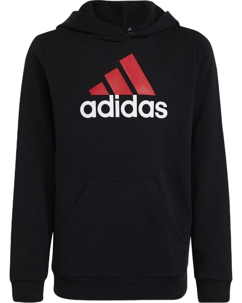ADIDAS FELPA CON CAPPUCCIO ADIDAS CON LOGO FRONTALE NEGRO