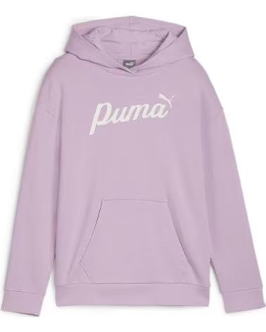PUMA FELPA CON CAPPUCCIO E LOGO STAMPATO MORADO