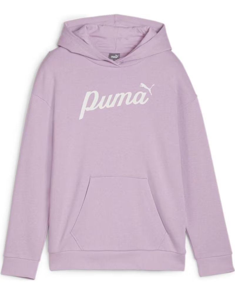 PUMA FELPA CON CAPPUCCIO E LOGO STAMPATO MORADO