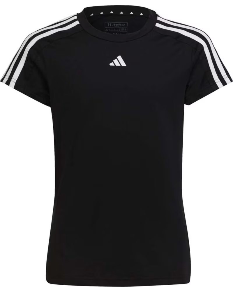 ADIDAS T-SHIRT A MANICHE CORTE CON STRISCE LATERALI NEGRO