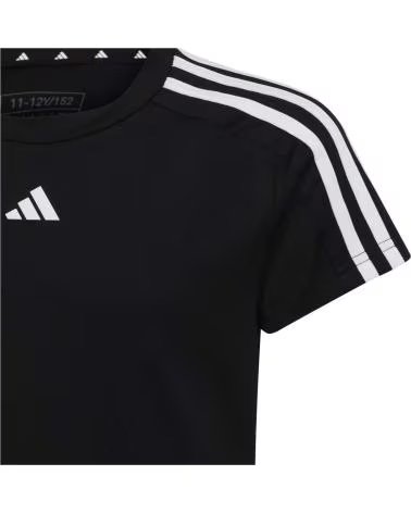 ADIDAS T-SHIRT A MANICHE CORTE CON STRISCE LATERALI NEGRO