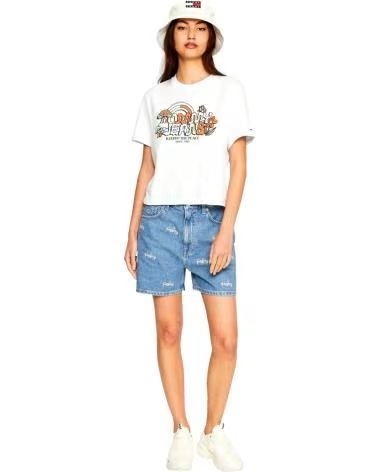 TOMMY JEANS SHORT EN JEAN AVEC LOGO IMPRIMÉ AZUL