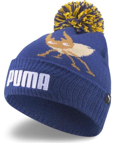 PUMA GORRO CON POMPÓN Y ESTAMPADO GRÁFICO 024073-01 AZUL