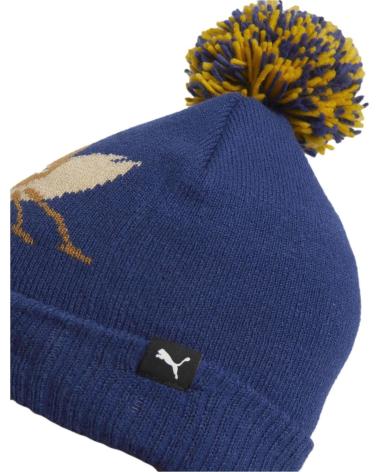 PUMA GORRO CON POMPÓN Y ESTAMPADO GRÁFICO 024073-01 AZUL