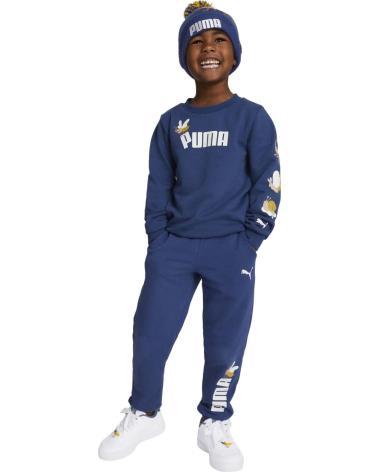 PUMA GORRO CON POMPÓN Y ESTAMPADO GRÁFICO 024073-01 AZUL