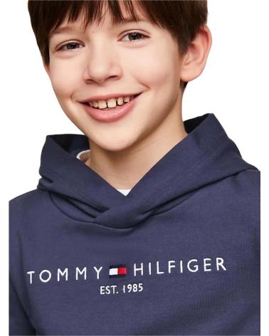 TOMMY HILFIGER SUDADERA CON CAPUCHA ESTAMPADA EST 1985 AZUL
