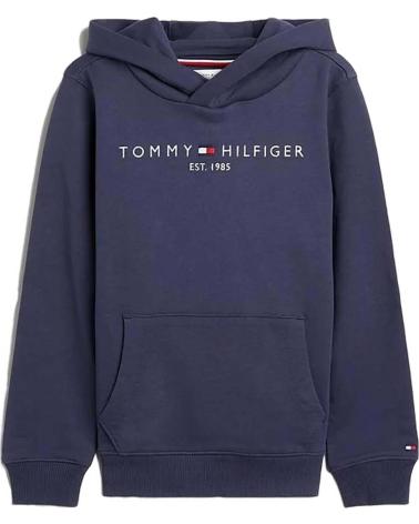 TOMMY HILFIGER SUDADERA CON CAPUCHA ESTAMPADA EST 1985 AZUL