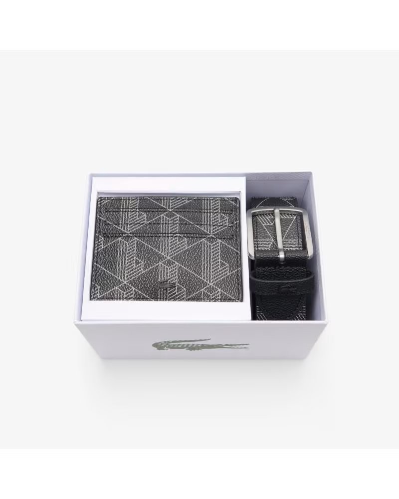 LACOSTE COFFRET CADEAU CEINTURE ET PORTE-CARTES RC4106 NEGRO