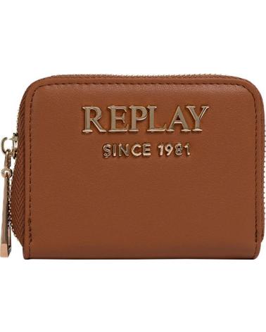 REPLAY MONEDERO FW5369 CON LOGO CAMEL