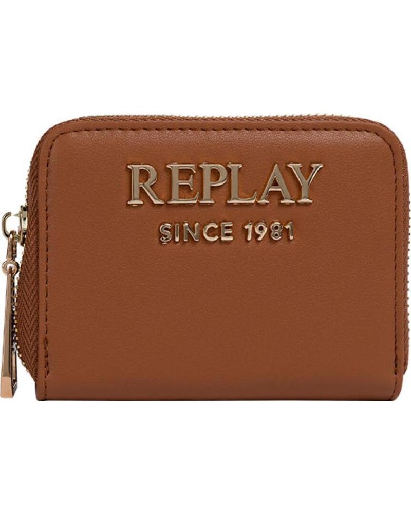 REPLAY MONEDERO FW5369 CON LOGO CAMEL