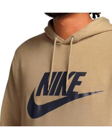 NIKE FELPA CON CAPPUCCIO CLUB BEIGE MARRóN
