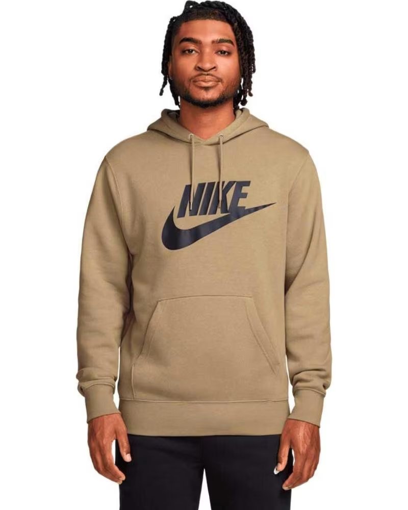 NIKE FELPA CON CAPPUCCIO CLUB BEIGE MARRóN