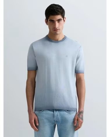 REPLAY MAGLIA IN MAGLIA LEGGERA UK4718 CELESTE
