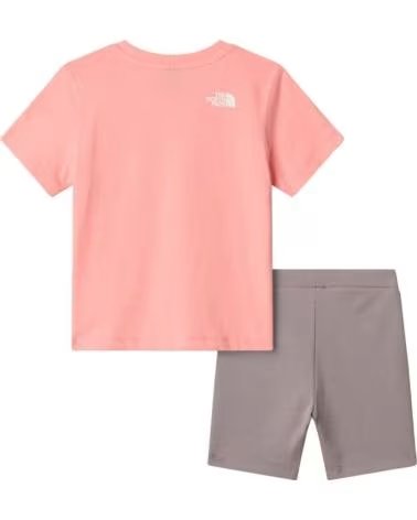 THE NORTH FACE CONJUNTO CONJUNTO BUBBLE LOGO ROSA GRIS OSCURO EN MULTICOLOR PARA UNISEX INFANTIL