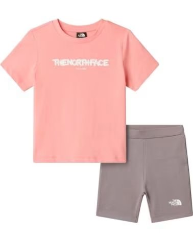 THE NORTH FACE CONJUNTO CONJUNTO BUBBLE LOGO ROSA GRIS OSCURO EN MULTICOLOR PARA UNISEX INFANTIL