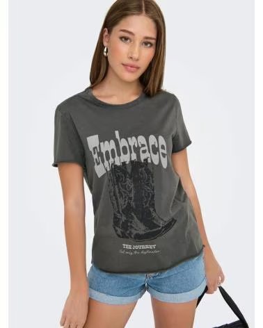 ONLY CAMISETA DE MANGA CORTA 15215721-JOURNEY EN PARA MUJER GRIS
