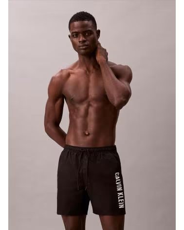 CALVIN KLEIN COSTUME DA BAGNO MEDIUM DRAWSTRING CON LOGO NEGRO