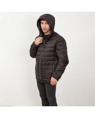 GEOX QUILTED HOODED JACKET DERECK F9000