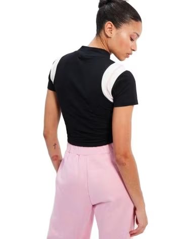 ELLESSE T-SHIRT DE MANGA CURTA MART CROP PRETO BLACK