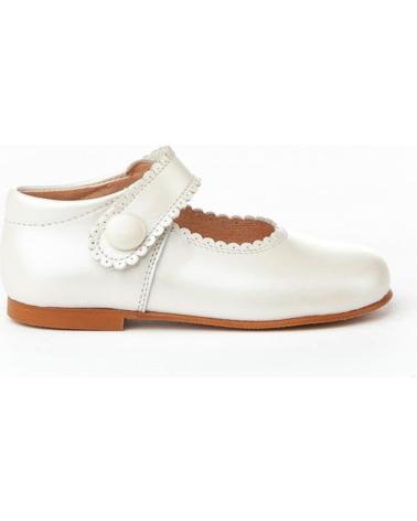 Chaussures pour Fille ANGELITOS ZAPATO MERCEDITAS PIEL 1502 BEIGE