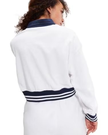 ELLESSE SWEATSHIRT DE MANGA COMPRIDA CROCETTA COM GOLA POLO MODELO 153308 BRANCO WHITE