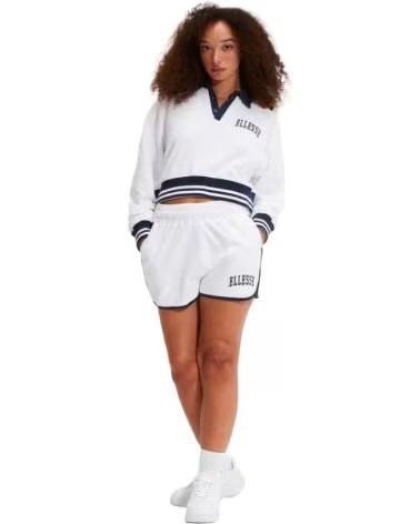 ELLESSE SWEATSHIRT DE MANGA COMPRIDA CROCETTA COM GOLA POLO MODELO 153308 BRANCO WHITE