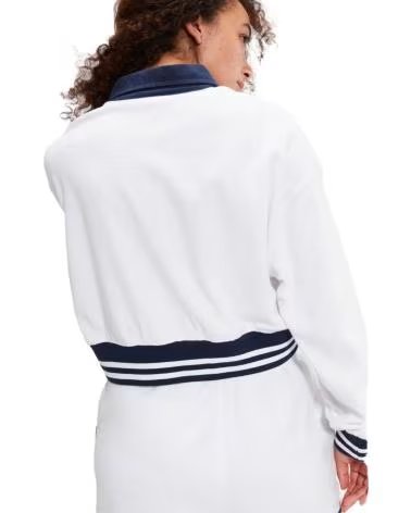 ELLESSE SWEATSHIRT DE MANGA COMPRIDA CROCETTA COM GOLA POLO MODELO 153308 BRANCO WHITE