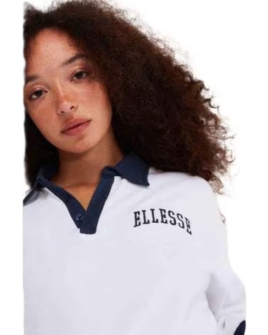 ELLESSE SWEATSHIRT DE MANGA COMPRIDA CROCETTA COM GOLA POLO MODELO 153308 BRANCO WHITE