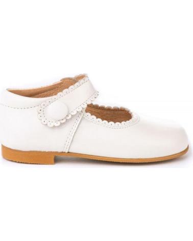 Chaussures pour Fille ANGELITOS ZAPATO MERCEDITAS PIEL 1502 BLANCO