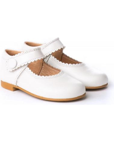 Sapatos de Menina ANGELITOS ZAPATO MERCEDITAS PIEL 1502 BLANCO