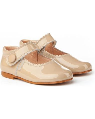 Sapatos de Menina ANGELITOS ZAPATO MERCEDITAS PIEL 1502 CAMEL