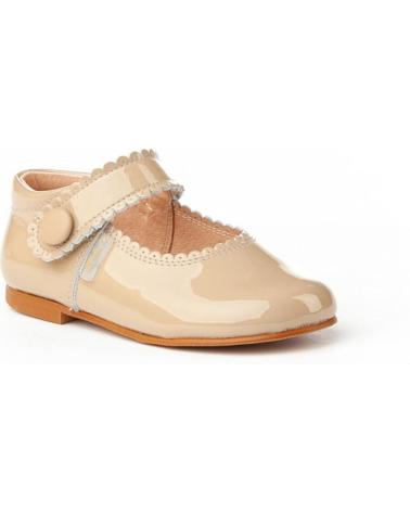 Sapatos de Menina ANGELITOS ZAPATO MERCEDITAS PIEL 1502 CAMEL