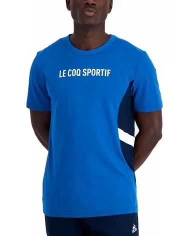 CAMISETA MANGA CORTA LE COQ SPORTIF CON LOGO AZUL