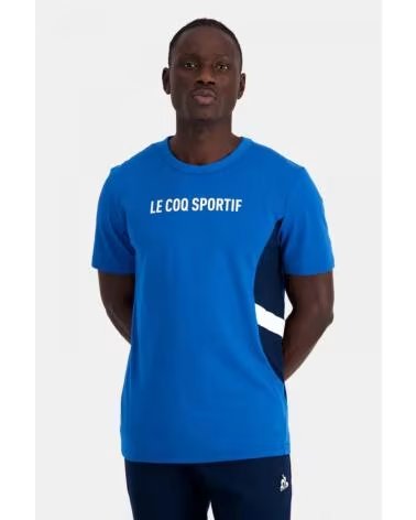 CAMISETA MANGA CORTA LE COQ SPORTIF CON LOGO AZUL